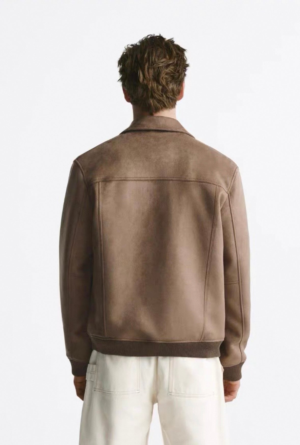 Jacke mit Wildlederimitat